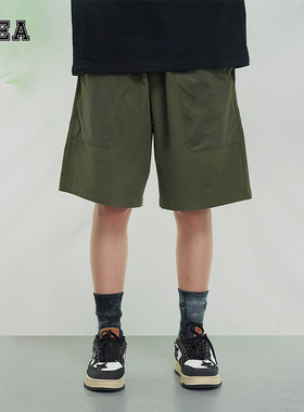 HEA 国潮醒狮潮牌短裤男女同款舒适运动百搭休闲五分裤夏季