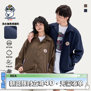 HEA i.t CHOCOOLATE国潮醒狮翻领夹克外套男女同款 情侣休闲百搭