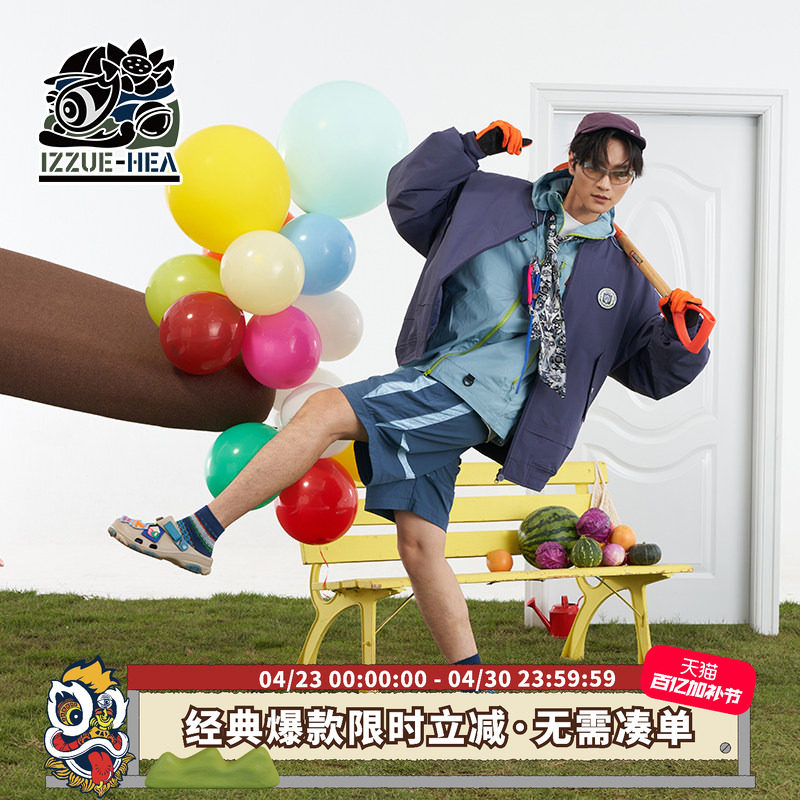 HEA x izzue联名情侣棒球领棉衣男2025新款冬季休闲面包棉服外套