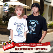 i.t CHOCOOLATE联名国潮小熊休闲短袖 HEA T恤男女同款 百搭宽松