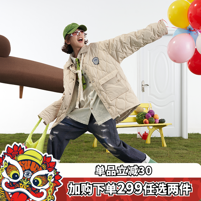 HEA x i.t izzue联名国潮单排扣棉服外套男2025秋冬新款棉衣