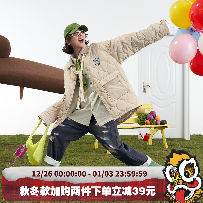 HEA x i.t izzue联名国潮单排扣棉服外套男2025秋冬新款棉衣