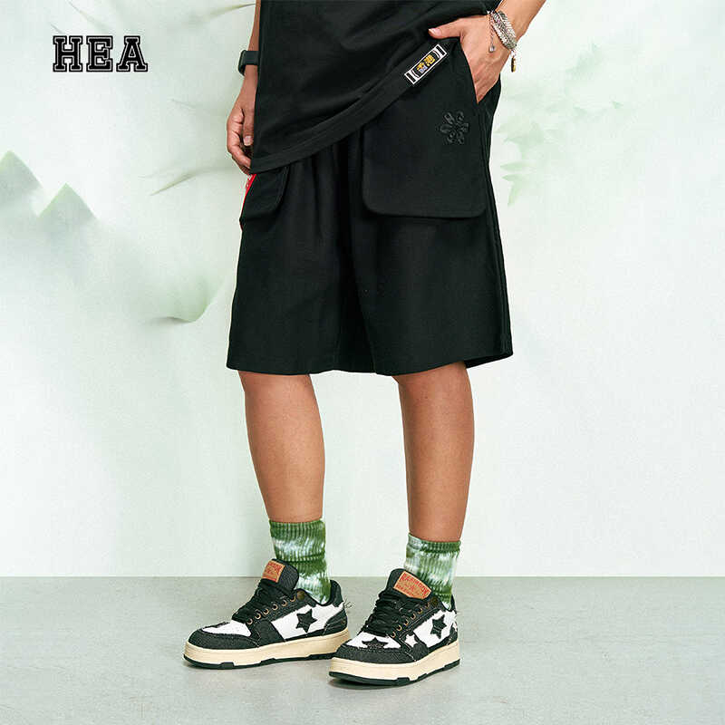 HEA休闲短裤男女同款国潮嘻哈街头潮牌夏季新款情侣款休闲裤