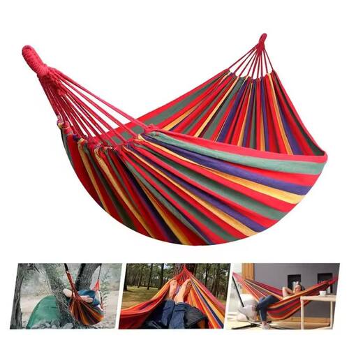 Outdoor Thickened Canvas Hammock Camping Outdoor Swing Net H