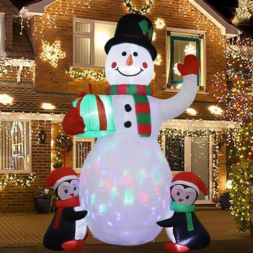1.8m Christmas Decoration Inflatable Toy Gift Snowman Pengui