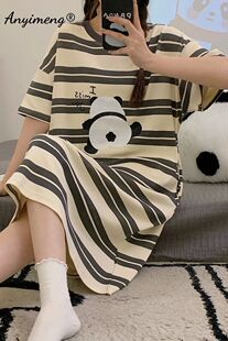 Summer Women's Pajamas Plus Size Ladies Home Ice Silk Nightg