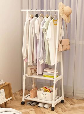 Clothes Rack Triangle Pulley With Wheels Hangers Coat Rack L
