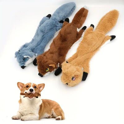 Fox, Raccoon, & Squirrel - No Stuffing Squeaky Dog Toys, Uns