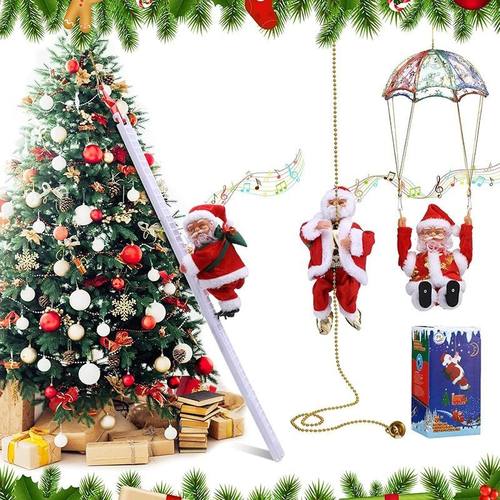Santa Claus Climbing Beads Musical Toy Gift Christmas Electr