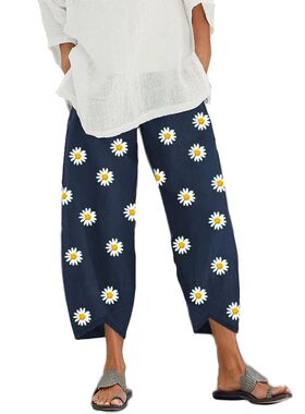 Capri Pants Women's Casual Pants Summer Print Cut Versatile