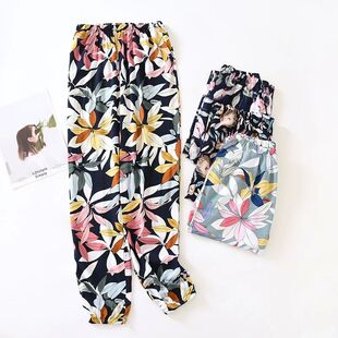 Japanese style cotton trousers ladies spring and summer thin