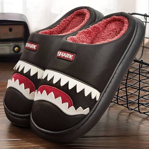 Cute Platform Men's Slippers For House Imitation leather Fur