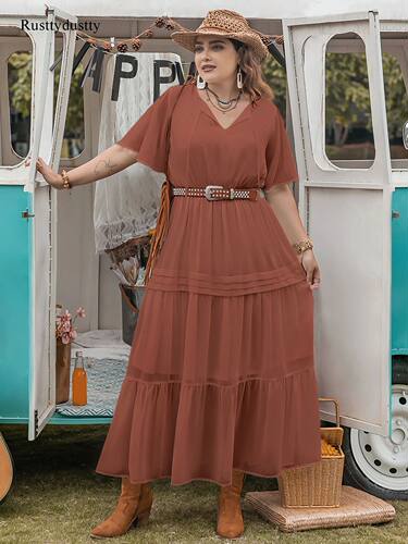 Original bohemian elegant princess style solid color loose w