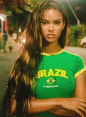 Brazil Letter 2024 New Summer T-shirt For Women Aesthetic 90