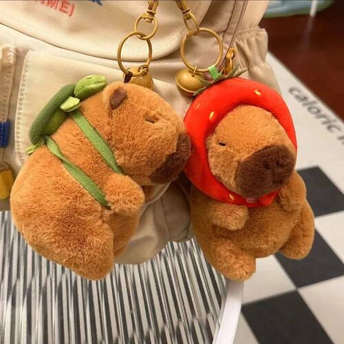 New Capybara Plush Toys Women Cute Capibara Bag Pendant Keyc
