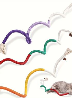 Cotton Cat Chew Toy for Teeth Cleaning, Catnip Rope Toys for