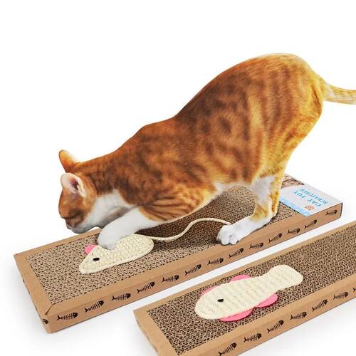 37*12cm Cat Scratching Board Mat Scraper Claw Paw Toys For C