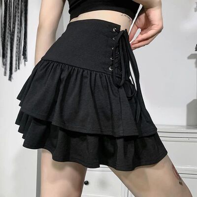 Streetwear Mall Goth Skirt Women Harajuku Y2k E-gir High Wai
