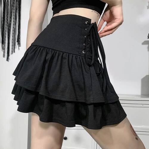Streetwear Mall Goth Skirt Women Harajuku Y2k E-gir High Wai