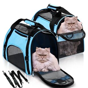 Cat Bags Portable Dog Carrier Bag Mesh Breathable Foldable C