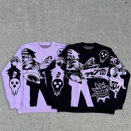 Harajuku fashion men's and women's couple fall and winter sw