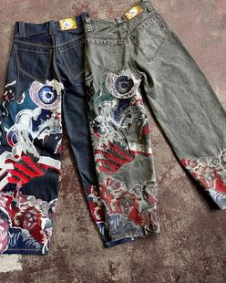 Baggy Graphic Punk Y2k Harajuku Embroidery Oversized Jeans