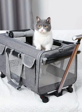 Extra Large Portable Pet Trolley Case, Detachable Dog Trolle