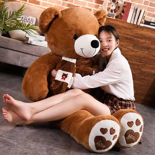 High Quality 4 Colors Teddy Bear With Scarf Stuffed Animals