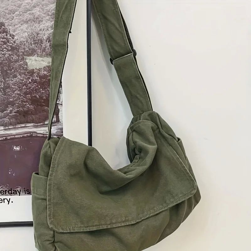 Women's Messenger Bag Vintage Handbag Canvas Teenager Should