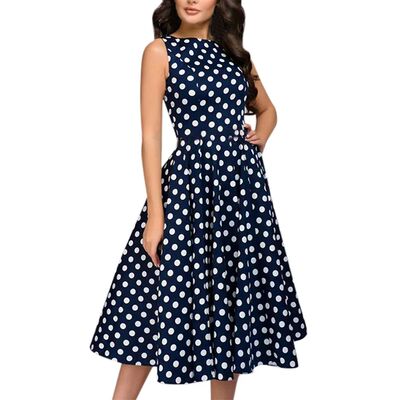 Womens Dresses Cocktail Party Zip Elegant Retro Knee Women D