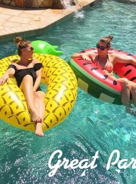 Inflatable Buoy Pool Float Pineapple Watermelon Swimming Rin
