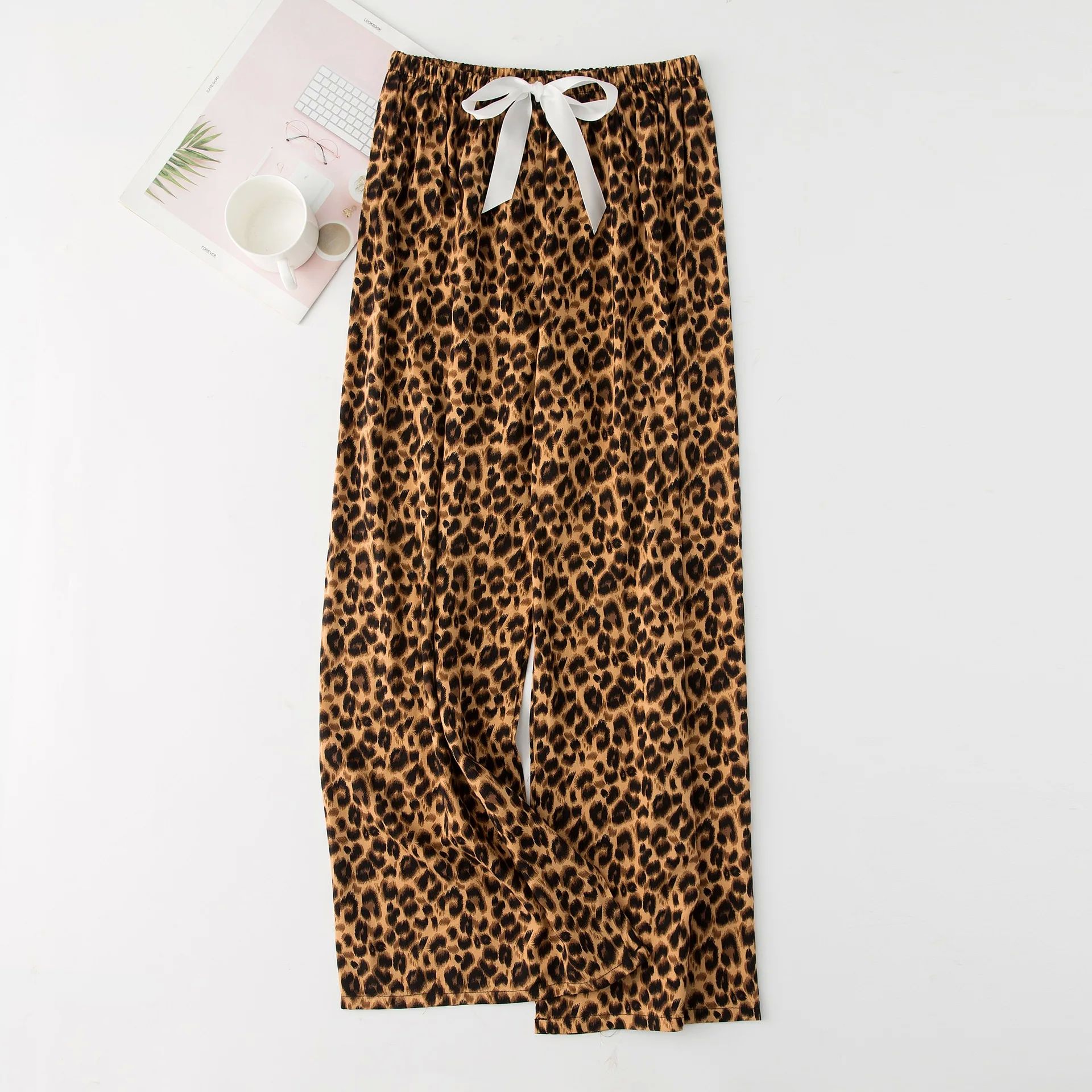 Summer Sleepwear For Women Pajamas Leopard Printed Loose Sle 女士内衣/男士内衣/家居服 睡衣/家居服套装 原图主图