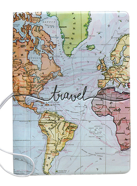 Creative World Map Passport Cover Wallet Bag Letter Men Wome