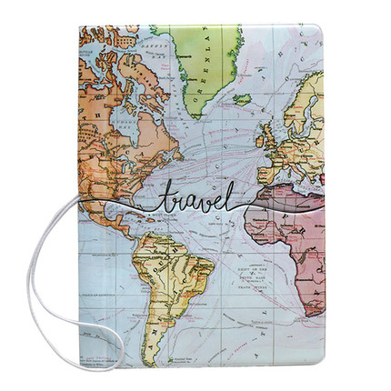 Creative World Map Passport Cover Wallet Bag Letter Men Wome