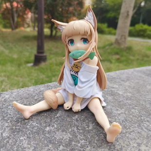 黄豆粉手办动漫坐姿美少女车载摆件桌面二次元机箱模型猫娘礼物
