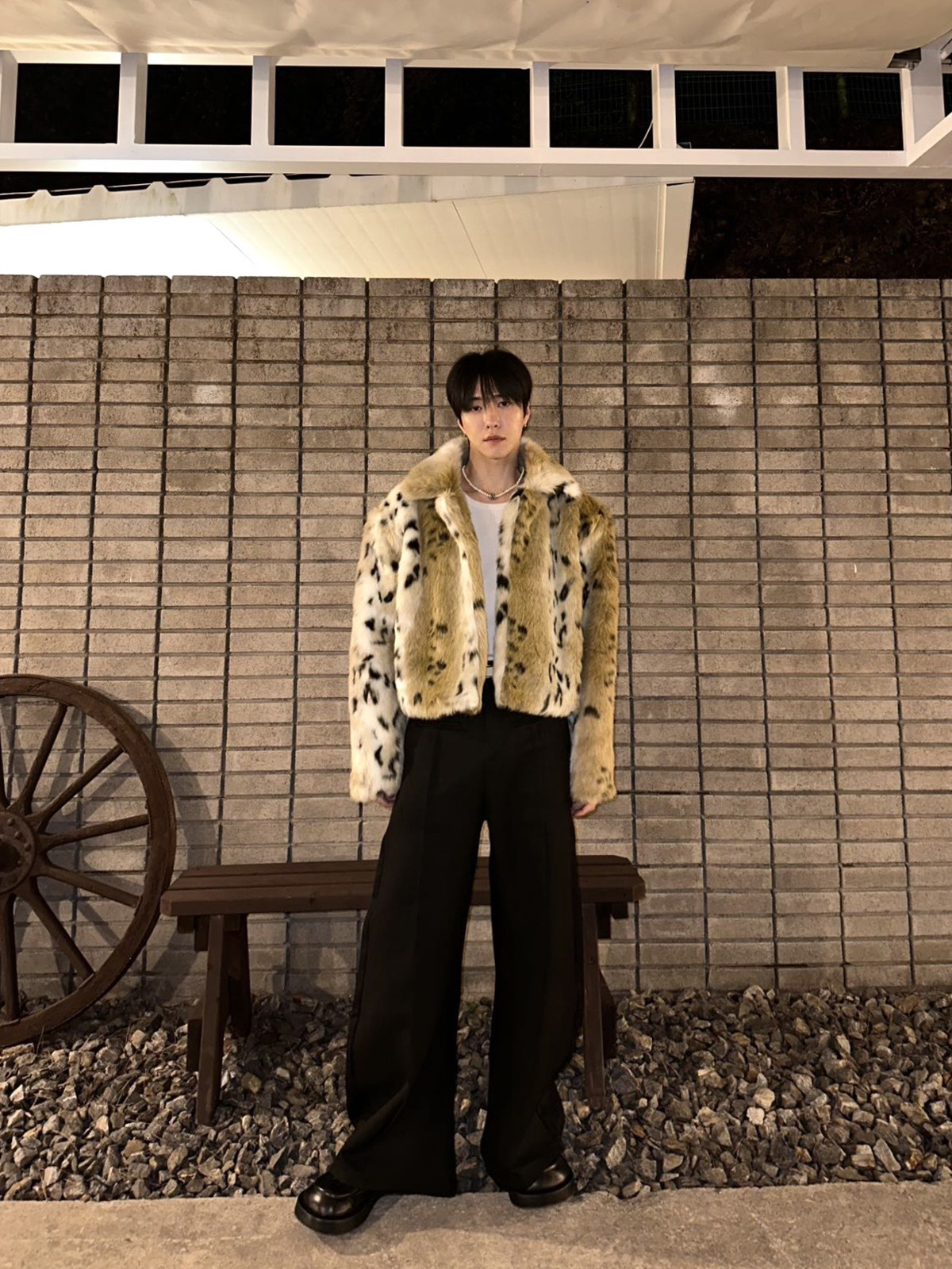 ZISHANG 남자 모조 밍크 모피 호랑이 패턴 코트 정장 칼라 겨울 두꺼운 따뜻한 짧은 친환경 모피 자켓 남성용