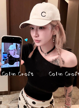 Colin Croft 经典色系 26S新款字母拼色棒球帽 回形针鸭舌帽子 女