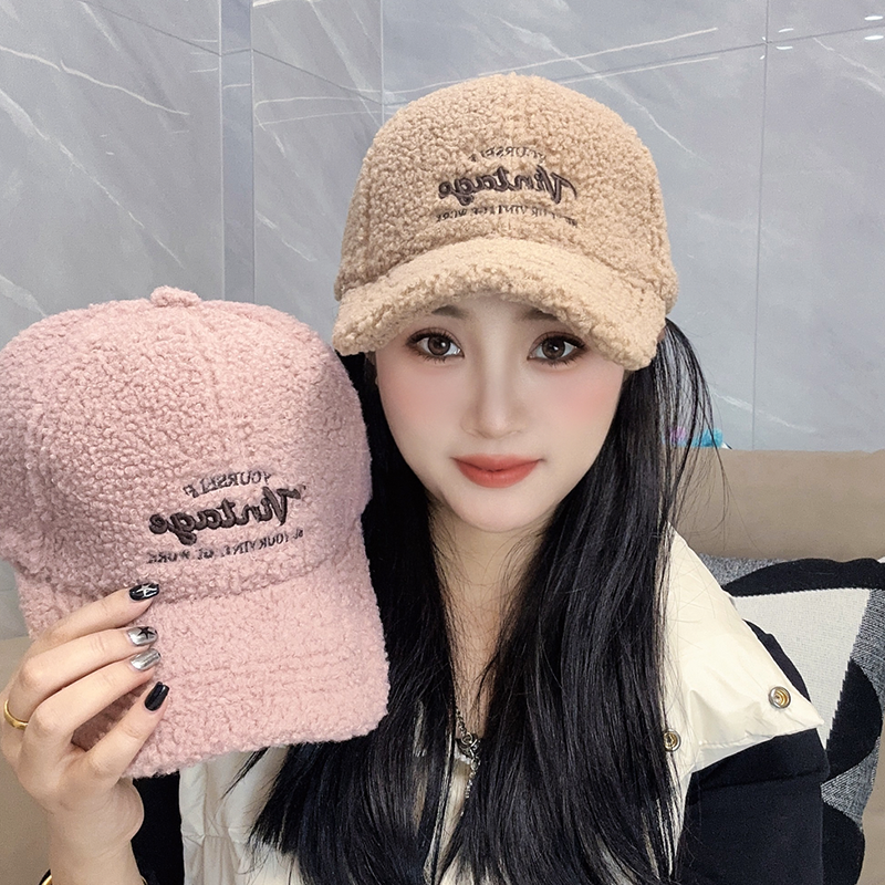 羊羔毛鸭舌帽子女士秋冬季2025新款毛绒鸭舌帽加厚保暖棉帽棒球帽,服饰配件/皮带/帽子/围巾,帽子,淘宝优惠券,粉丝福利购,淘宝优惠卷