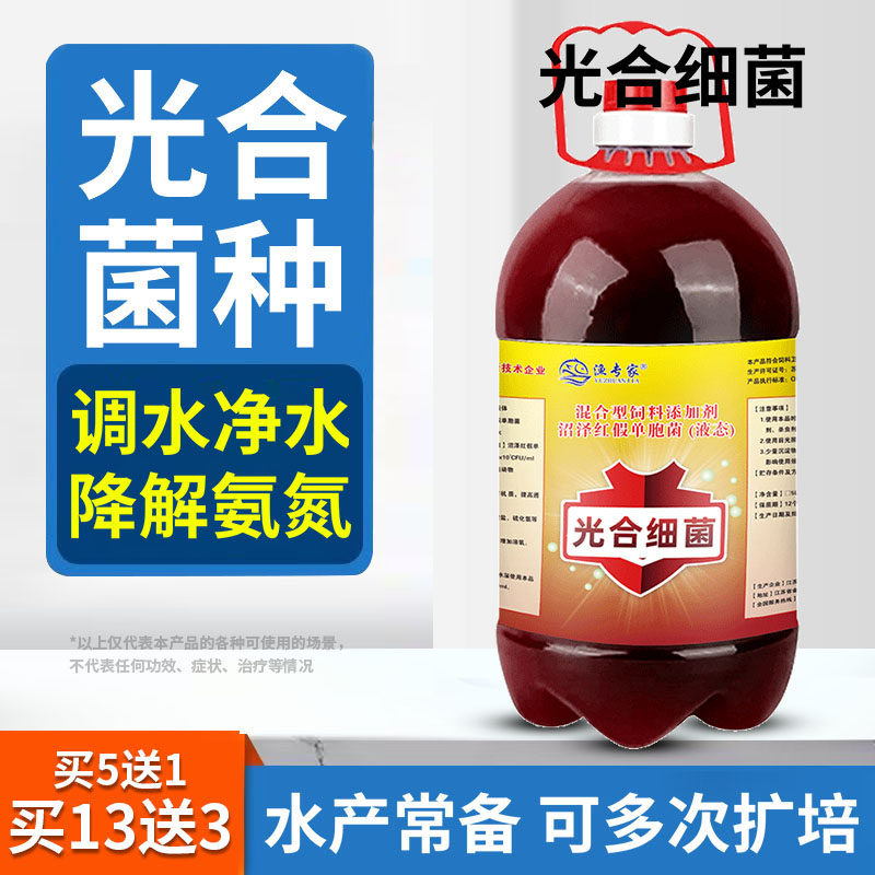 光合细菌原菌种原液鱼塘水产养殖专用净化水质降解亚盐氨氮培养基