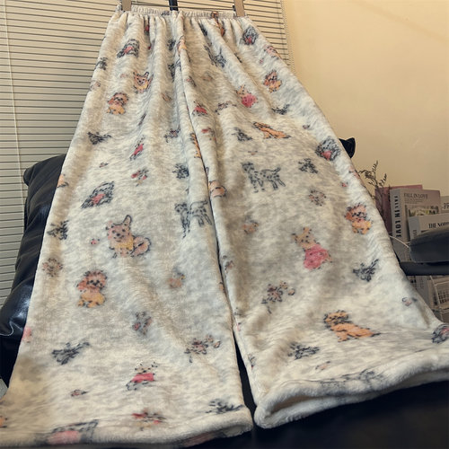 175cm高个子秋冬季小狗睡裤女