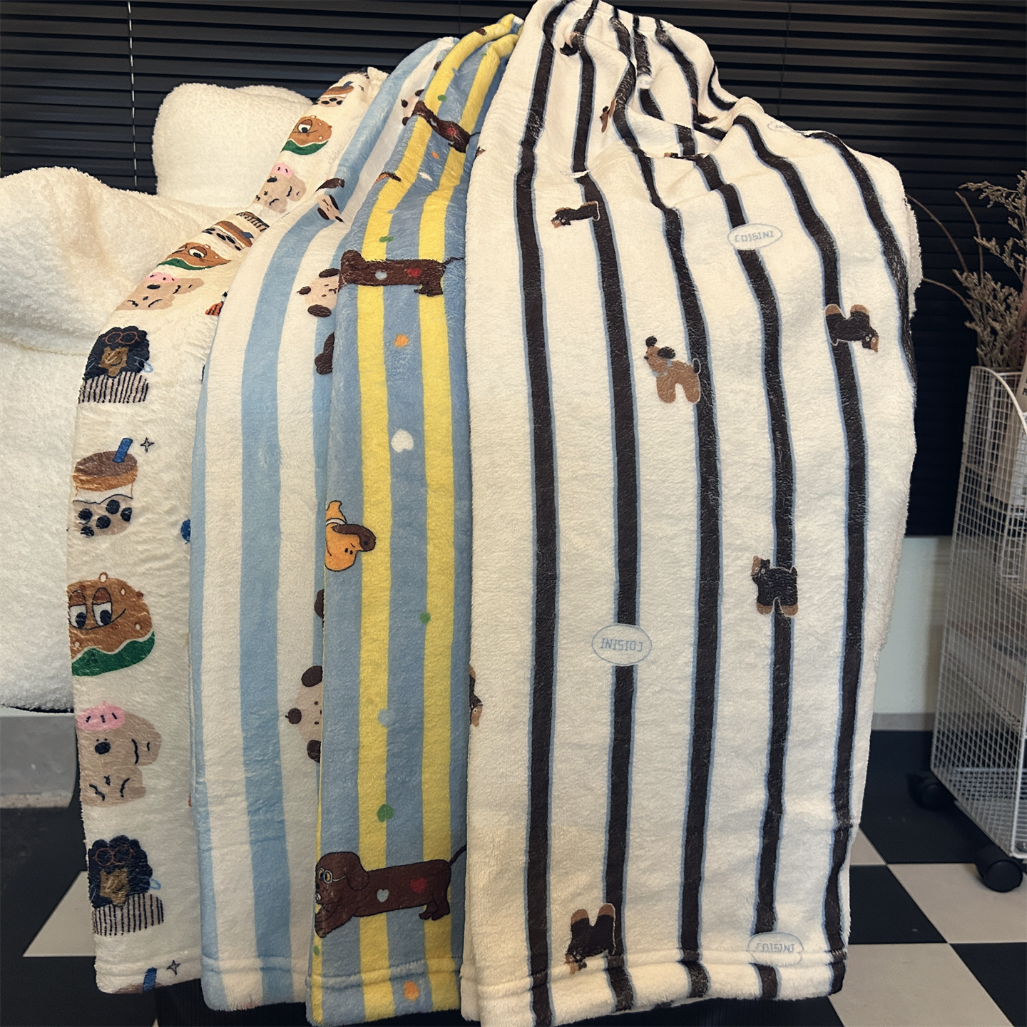 高个子日常小卡通睡裤女秋冬季