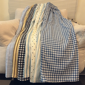 可外穿遛弯神裤 阔腿长裤 子 女宽松休闲松紧腰薄款 双口袋高个子睡裤