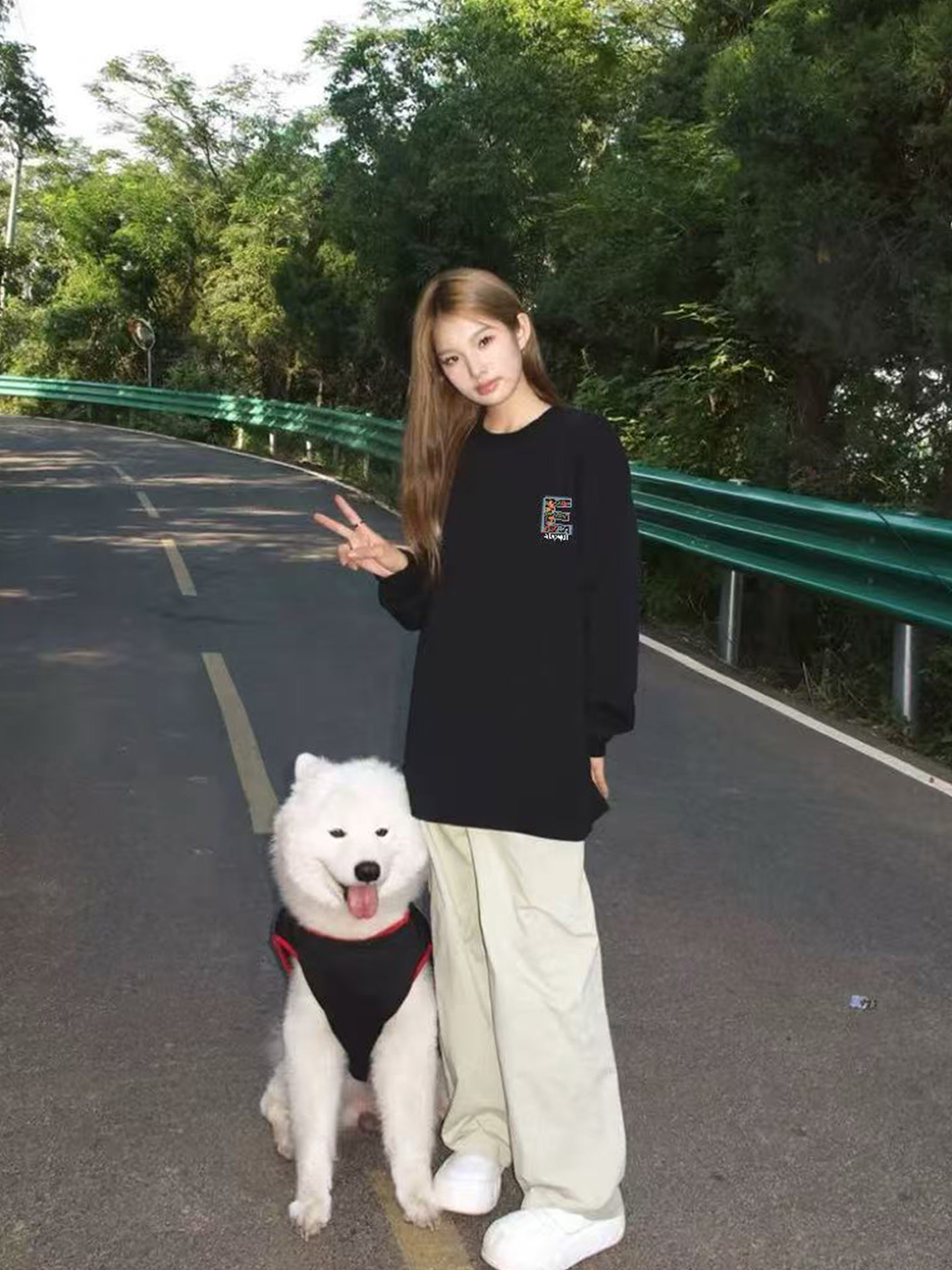 American-Style Trendy Brand Letter Long-Sleeve T-Shirt for Women, Autumn Loose and Casual Design, Niche Early Autumn Top, Couple Outfit