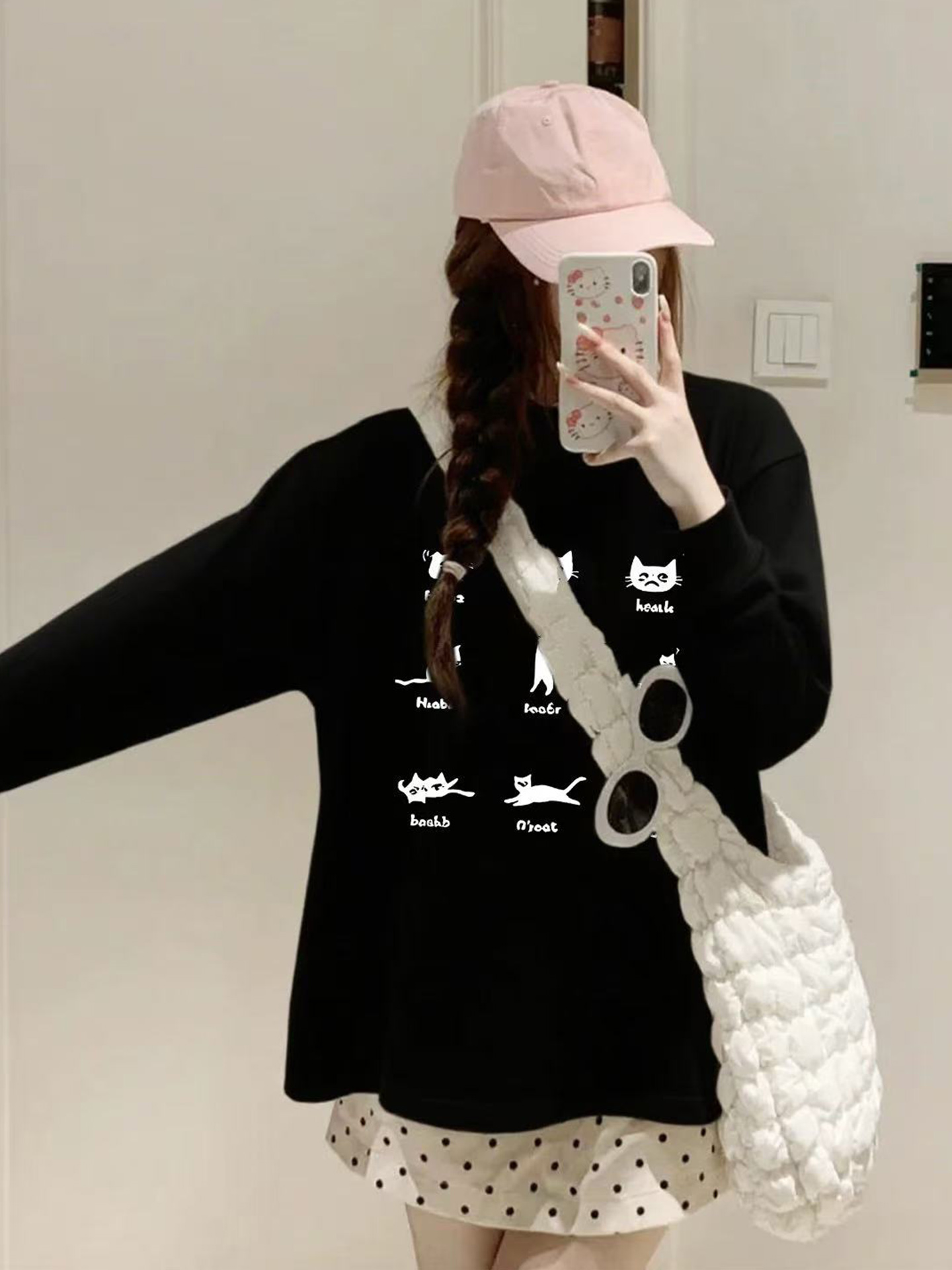 American retro Long sleeves T-Shirt Women's Early Autumn 2025 New arrival Loose Stylish Niche style Autumn Women's Tops pure cotton