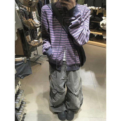 拉链卫衣女款慵懒百搭休闲外套潮