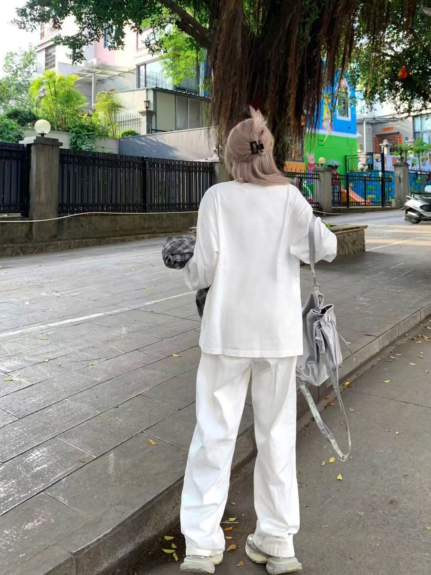 American Retro Trendy Brand Pure Cotton Long-Sleeve T-Shirt for Women, Loose and Lazy Style with a Unique Design, Niche Autumn Top, Couple's Outfit