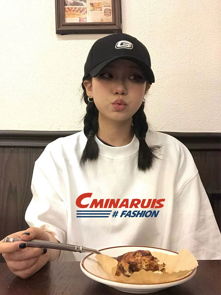 短袖美式重磅印花纯棉男女