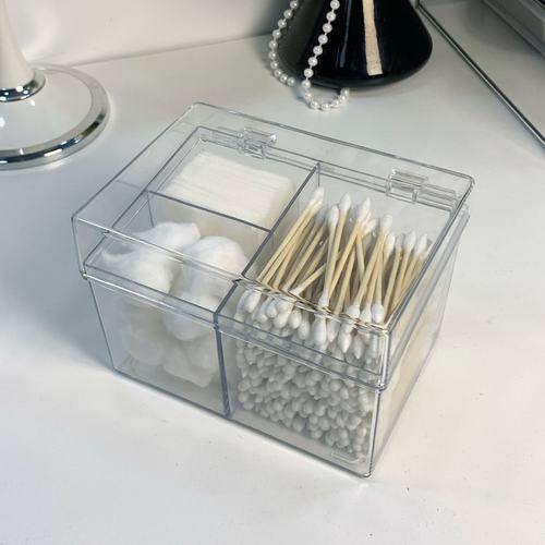 亚克力棉签收纳盒美容院棉片盒