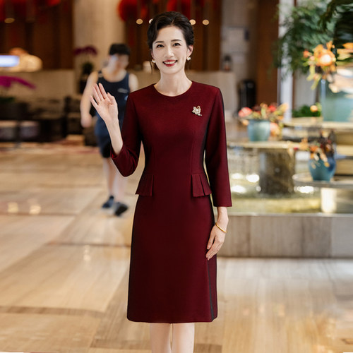 喜婆婆妈妈婚宴礼服平时可穿秋冬