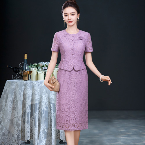 高端轻奢婚宴礼服蕾丝连衣裙